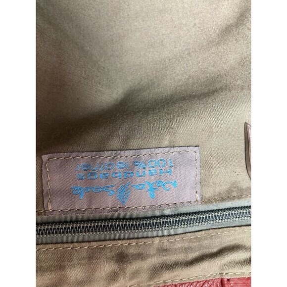 Neta Sade Hobo Bag Purse Red Pebbled Leather Large Tote Handbag Designer - Picture 13 of 13